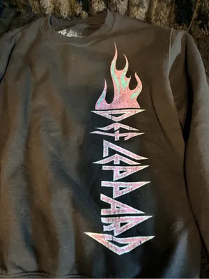 Bootie Two Sleeves Black Graphic Crewneck Sweatshirt thumbnail 7