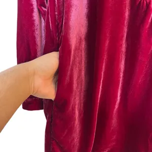 NEW Anthropologie Women's Size XS Melody Velvet‎ Tunic Dress Raspberry Pink Red thumbnail 8