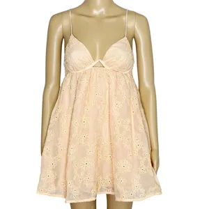 FOR LOVE & LEMONS Frances Cutout Eyelet Mini Dress, Orange, XS thumbnail 7