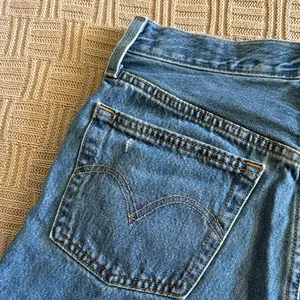 100% Cotton Levi's Blue Distressed Denim Cutoff Shorts thumbnail 11