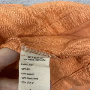 Back Beat Co Top Womens Small Linen Orange Crop Tank Top O Ring Straps thumbnail 6