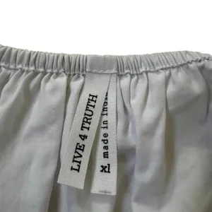 Live 4 Truth Womens XL White Puff Sleeve Wrap Tie Waist Crop Top | 0108 thumbnail 4