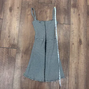 Reformation Nellie Hook Eye Striped Mini Dress Black White XS Elevated Basics thumbnail 8