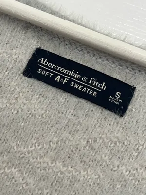 Abercrombie & Fitch Soft AF Cardigan S Fuzzy Animal Print Y2K Cozy Balletcore thumbnail 4