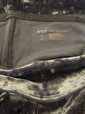 Aerie Blue Crushed Velvet Leggings thumbnail 7