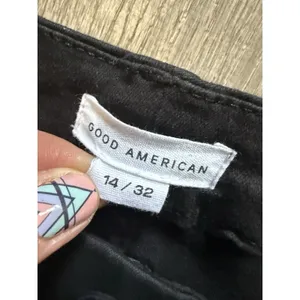 Good American Good Classic Coated Jeans Women's 14/32 Black‎ Stretch High Rise thumbnail 2