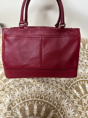 Coach Park Large Carryall F23268 in Red Pebbled Leather thumbnail 3