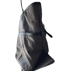 Michael Kors Kempton Gray Nylon Zip Top Tote Bag Purse Blue Lining Large thumbnail 10