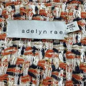 Adelyn Rae Laurie Long Sleeve Tweed Mini Dress Orange Women’s XS thumbnail 2