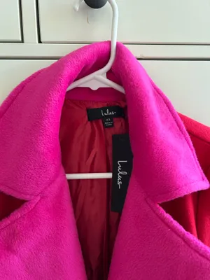 Lulus Red & Pink Trench Coat thumbnail 2