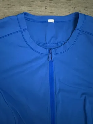 Lululemon Flash Forward Half Zip Cerulean Blue Sz 2 thumbnail 6