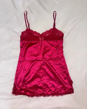 Y2K Dreamgirl Satin Lace Slip Dress thumbnail 1