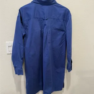 MADEWELL Mini Shirtdress in Bluestone size Medium‎ thumbnail 6
