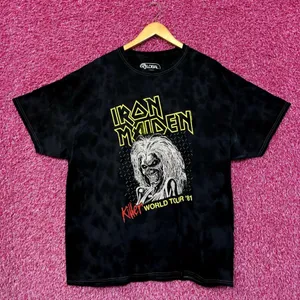 Iron Maiden Killer World Tour 81 Oversized Heavy Metal Tie Dye thumbnail 1