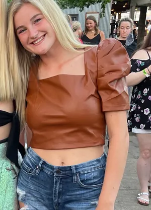 Leather Top Brown Size M thumbnail 1