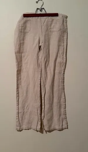 Portrait Linen Tie Pants Tan Size XS thumbnail 1