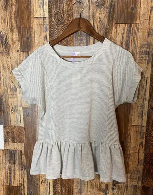 Francesca's NWT Alyas ( ) blouse size XXS heather gray thumbnail 1