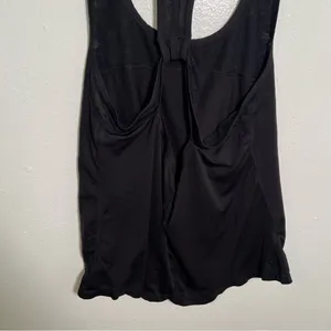 American Eagle Women's Athletic Tank Top Black Racerback‎ Lace Cut Out Stretch thumbnail 10