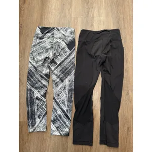 2 Lululemon Black And White Leggings Size‎ 2 thumbnail 2