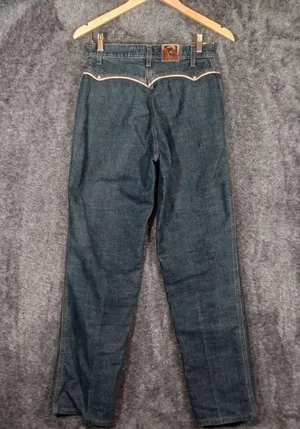 Rockies vintage relaxed long Rise cowgirl rodeo women's jeans size 3/4 thumbnail 3
