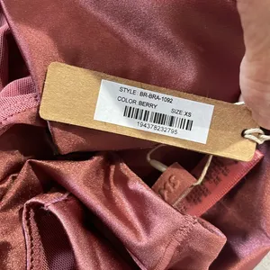 NWT SKIMS‎ STRETCH SATIN SQUARE NECK BRA in BERRY sz XS thumbnail 5