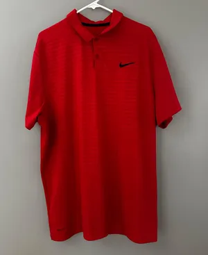 Nike Polo Shirt Mens Red Short Sleeve Golf Lightweight Outdoors Tour 2XL thumbnail 1