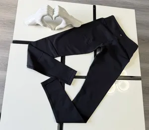 Lululemon Wunder Under Leggings Size 4 Black Custom MoPub Logo Full Length thumbnail 2