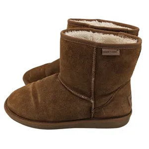 Minnetonka Brown Suede Sheepskin Lined Short Ankle Boots Women's‎ Size 8M 85701 thumbnail 2