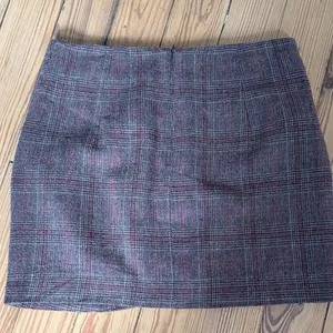 Mango Chic Plaid / Checkered Gathered Wool Blend Mini Skirt in Brown and Red thumbnail 5