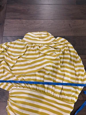 New With Tags Anthropologie Maeve Ruched Mock Neck Striped Top Sz M thumbnail 11