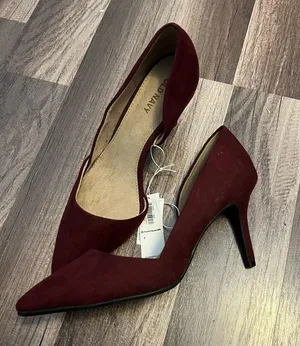 Wine velvet suede pointed stiletto pumps size 7 NWT thumbnail 3
