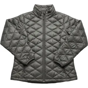 Columbia Womens TurboDown 550FP Omni-Heat Quilted Puffer Jacket Gray‎ Large thumbnail 1