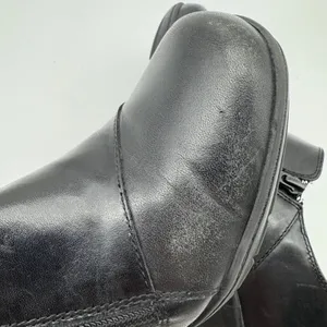 Clarks Bendables Booties Womens‎ 7M Black Leather Side Zip Block Heel Comfort thumbnail 9