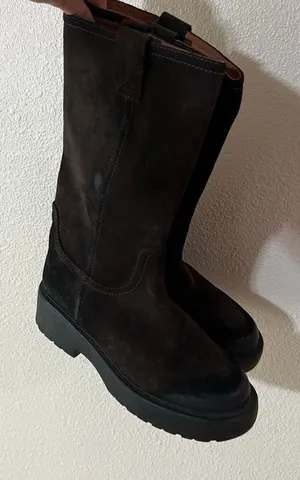 Jeffrey Campbell Wybie Dark Brown Oiled Suede Boots WOMENS 9.5 thumbnail 1