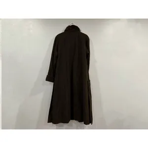 Donnybrook Wool Rabbit Collar Brown Long Coat Vintage VTG 14 AS IS thumbnail 7