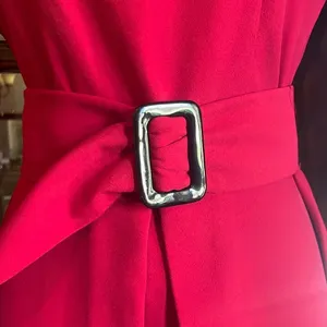 Red Black Womens Small Custom Made Fit N‎ Flare Retro Pleat Front Dress OOAK thumbnail 4