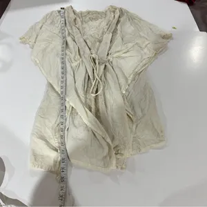 Sweet Magnolia Off White‎ Cream Lace Tie Waist Lightweight Cardigan OS thumbnail 7
