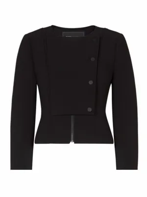 BCBGMaxAzria Jaymes Peplum Moto Jacket Black thumbnail 4