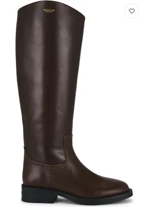 COACH  Park Tall Brown Leather Boot Size 8 Maple thumbnail 1