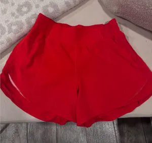 Red Lululemon hotty hot shorts thumbnail 1