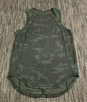 Lululemon Sculpt Tank Incognito Camo Multi Gator Green Size 2 thumbnail 1