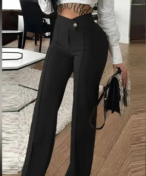 Soana Boutique Buttoned Straight Leg Work Pants Black Size M thumbnail 3