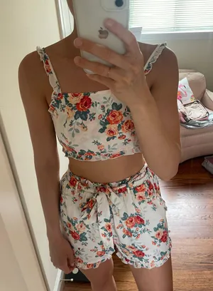 Two Piece Top And Shorts Set Multi thumbnail 1