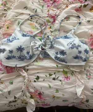Blue patterned Bikini Top Size M thumbnail 1