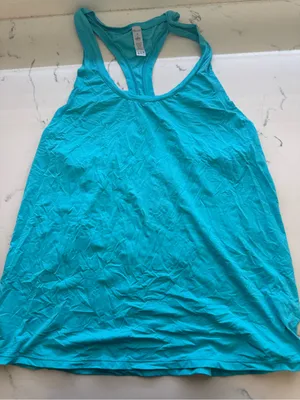 ALO Yoga Women's Racerback Tank Top in Teal Blue thumbnail 1
