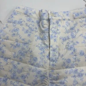 Yllw The Label Shorts Womens Size Medium Iris Quilted Shorts Blue Toile NEW thumbnail 5