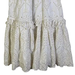 Cleobella Cherie Midi Dress Eyelet Lace Ruffle Size S White Cottagecore Prairie thumbnail 5