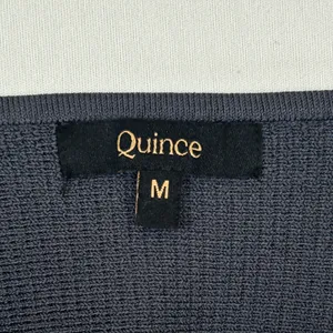 Quince Sweater Tank Women’s Cropped Ribbed Knit Square Neck Stretch Gray Medium‎ thumbnail 4