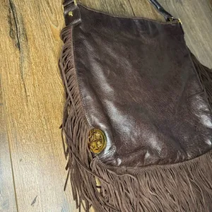 Tory Burch Dark Brown Fringed Leather Suede Hobo Bag thumbnail 8