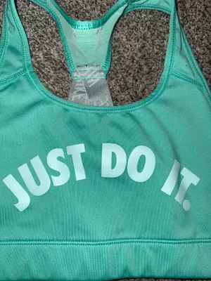 Nike Just Do It Dri-Fit Sports Bra - Teal - Size S thumbnail 2